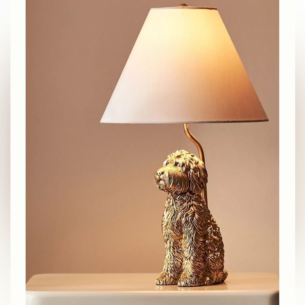 Anthropologie The Icon Table Lamp: Dog Edition Doodle